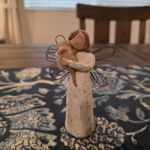 Angel Figurine With Dog, Willow Tree